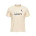 Big Daddy Allen Productions cream cotton t-shirt with "Aware" graphic and BDA logo. Short sleeves, crew neck.