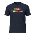 Big Daddy Allen Productions navy blue t-shirt with "BLACK BRILLIANCE" spelled out using periodic table elements and an atom graphic.