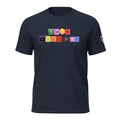 Big Daddy Allen Productions navy blue t-shirt with "BLACK BRILLIANCE" spelled out using periodic table elements and an atom graphic.