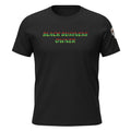 Big Daddy Allen Productions black cotton t-shirt with gradient Pan-African colors spelling "BLACK BUSINESS OWNER"