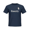 Big Daddy Allen Productions navy blue 100% cotton kids t-shirt with "Honesty" graphic and BDA  logo.