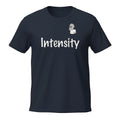 Big Daddy Allen Productions navy cotton t-shirt with "Intensity" graphic and BDA logo.