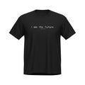 Big Daddy Allen Productions black 100% cotton kids graphic t-shirt with "I am the future" text.