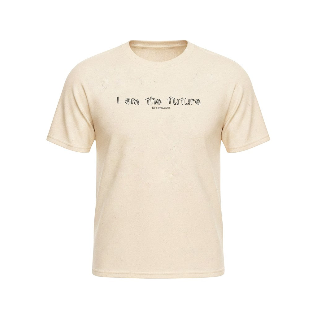 Big Daddy Allen Productions cream 100% cotton kids t-shirt with "I am the future" graphic.