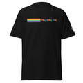 Big Daddy Allen Productions black cotton t-shirt with rainbow stripe and "Pride Month 2026" text.