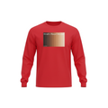 Big Daddy Allen Productions red long-sleeve t-shirt featuring a World's Phinest Chocolate skin tone gradient graphic.