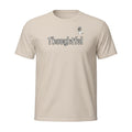 Big Daddy Allen Productions beige 100% cotton unisex t-shirt with "Thoughtful" graphic the BDA logo.