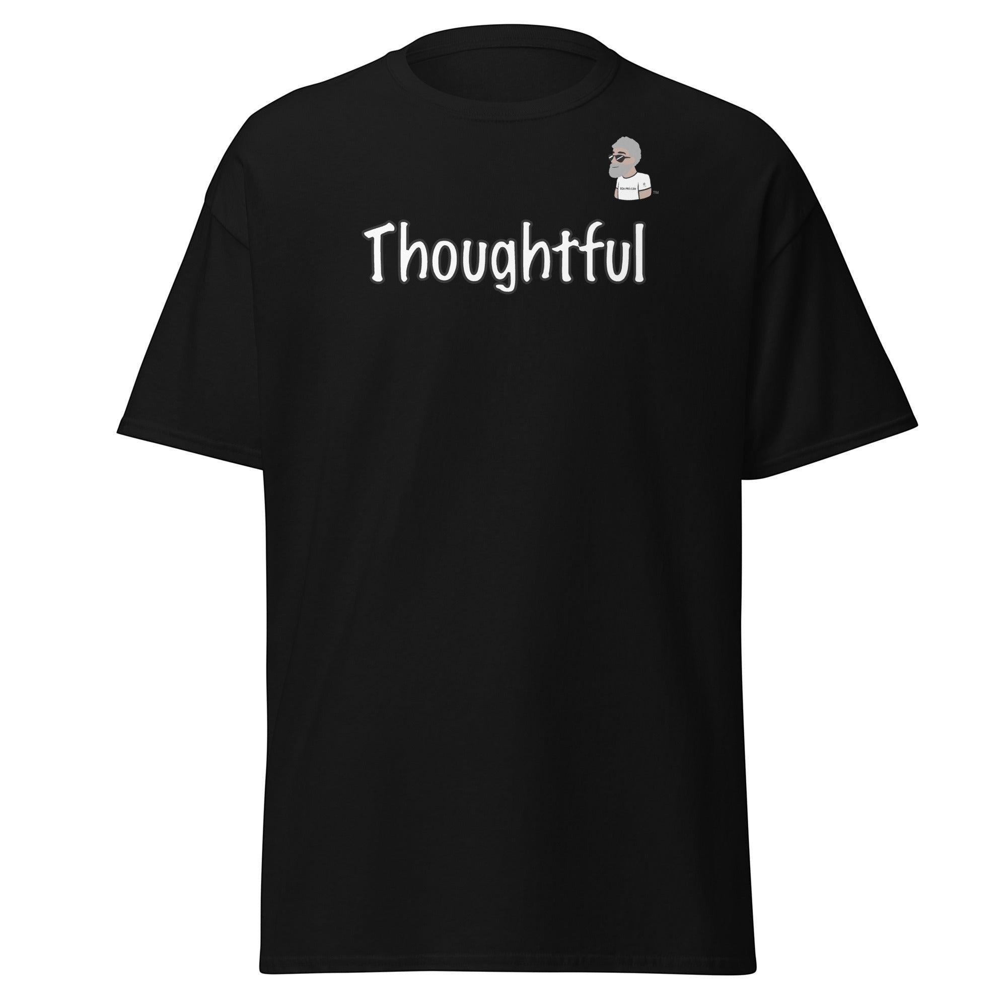 Black cotton t-shirt with