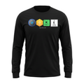 Big Daddy Allen Productions black long sleeve t-shirt featuring the word WOKE spelled with periodic table elements.