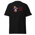 Big Daddy Allen Productions black t-shirt with a 4th of July cupcake graphic, sparklers, and American flags.